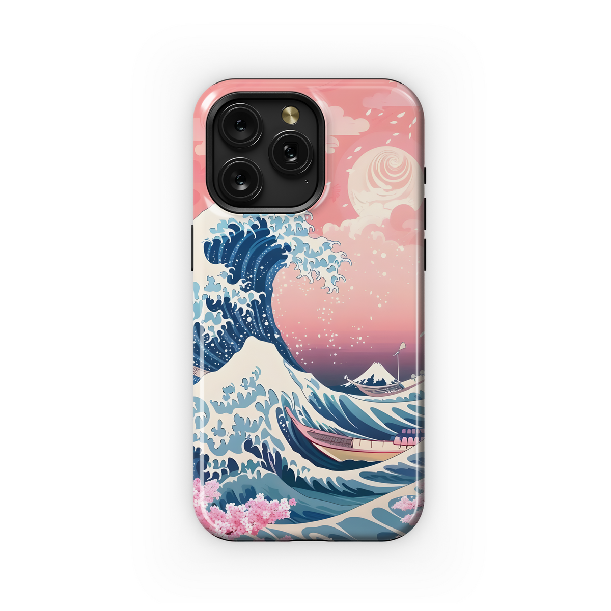 Pink Wave Aesthetic
 Phone Case iPhone Samsung Cover Pixel 4078 - Image 1