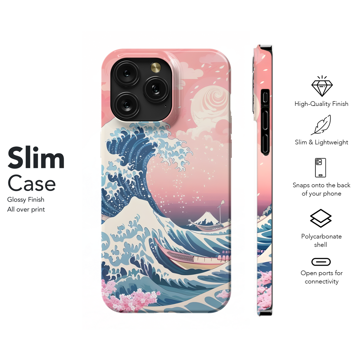 Pink Wave Aesthetic
 Phone Case iPhone Samsung Cover Pixel 4078 - Image 7