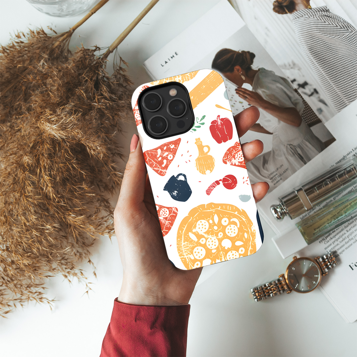 Pizza Doodle Pizzeria Phone Case iPhone Samsung Cover Pixel 2607 - Image 4