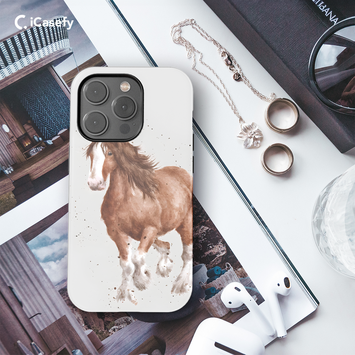 Portrait Horse Phone Case iPhone Samsung Pixel & More 400 - Image 3