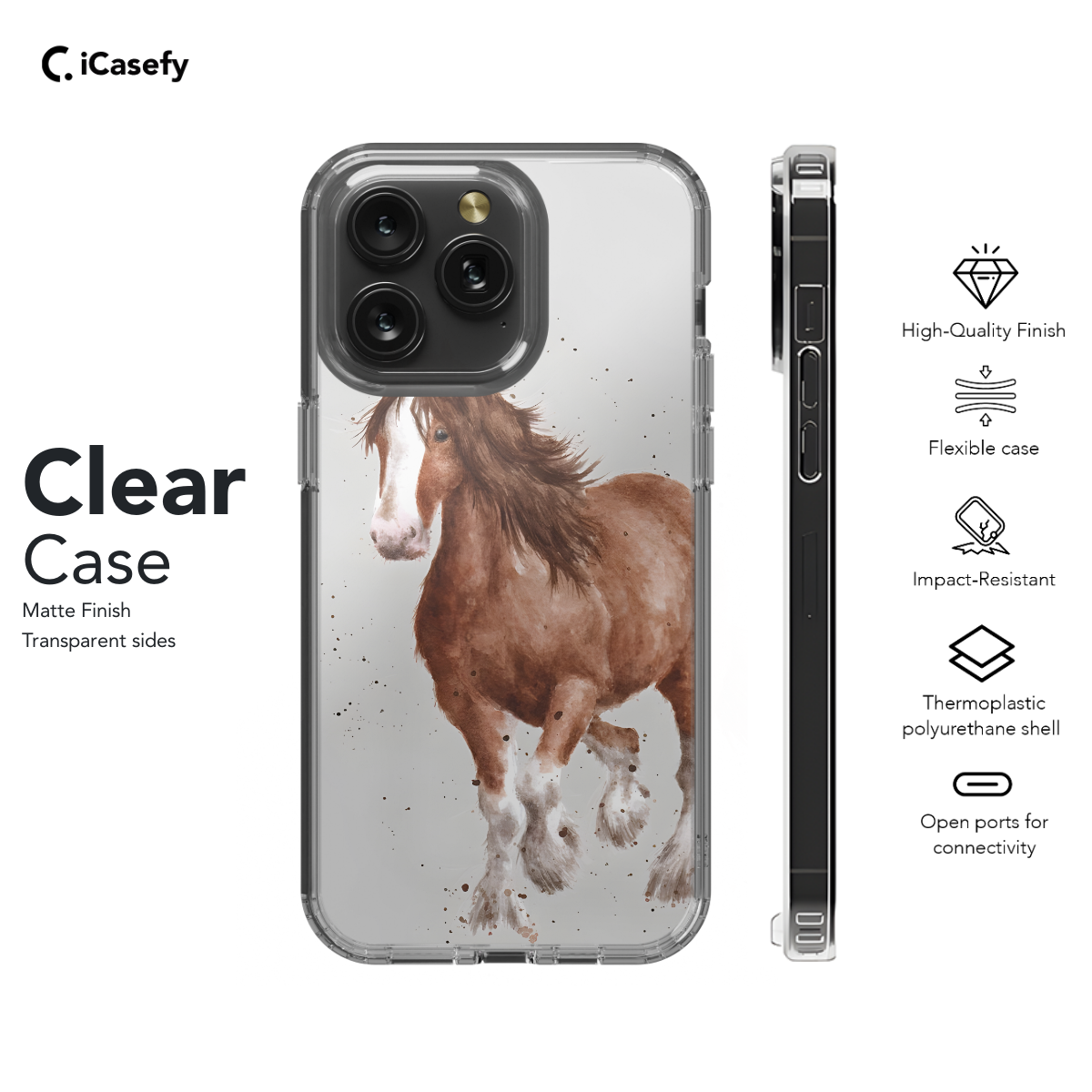 Portrait Horse Phone Case iPhone Samsung Pixel & More 400 - Image 7