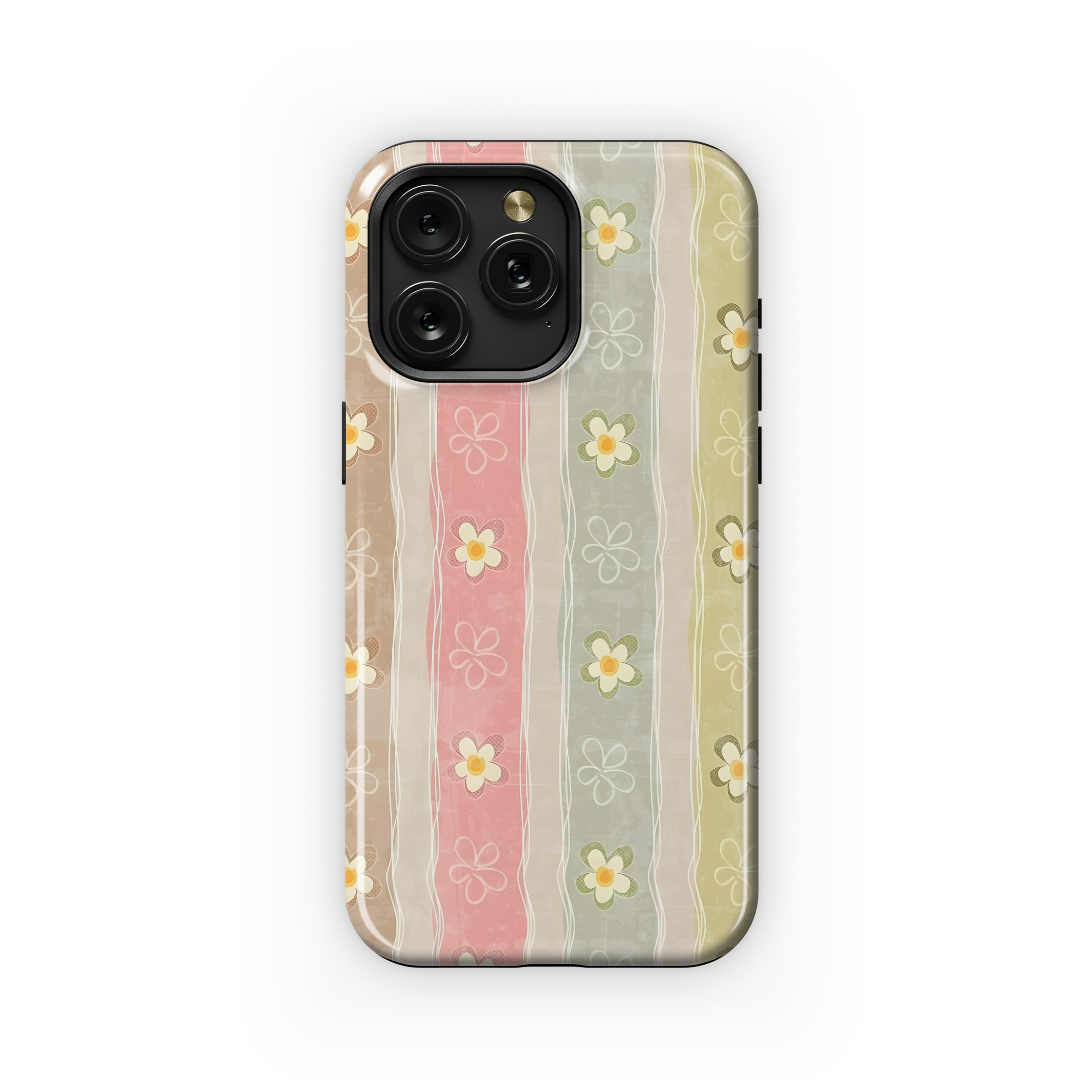 Pretty Daisy Stripes
 Phone Case iPhone Samsung Cover Pixel 4466 - Image 1