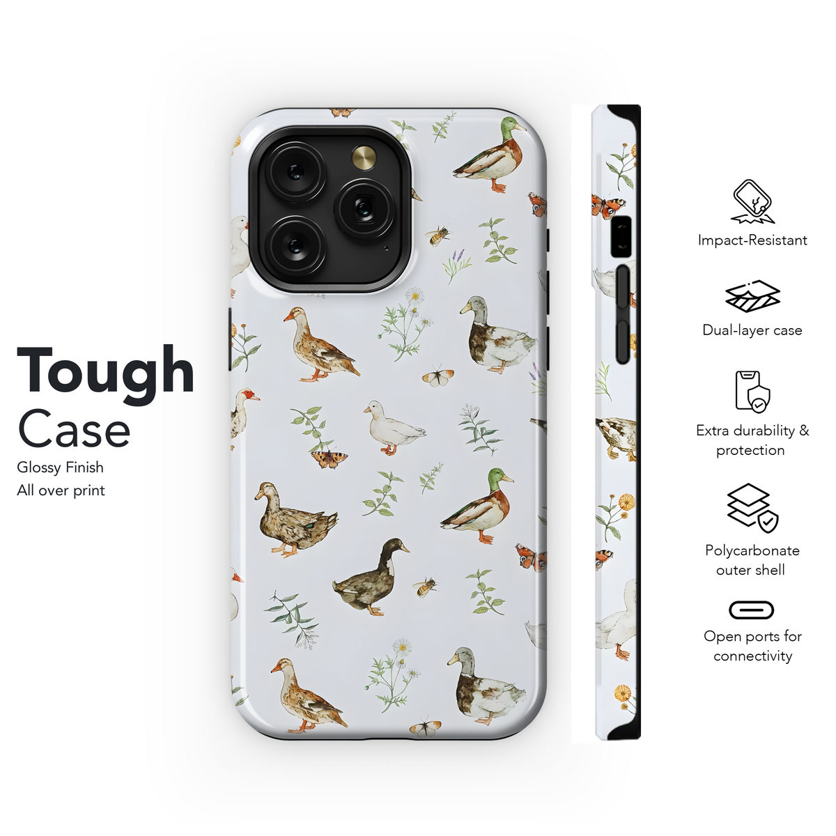 Pretty Duck Meadow Print Phone Case iPhone Samsung Cover Pixel 4132 - Image 6