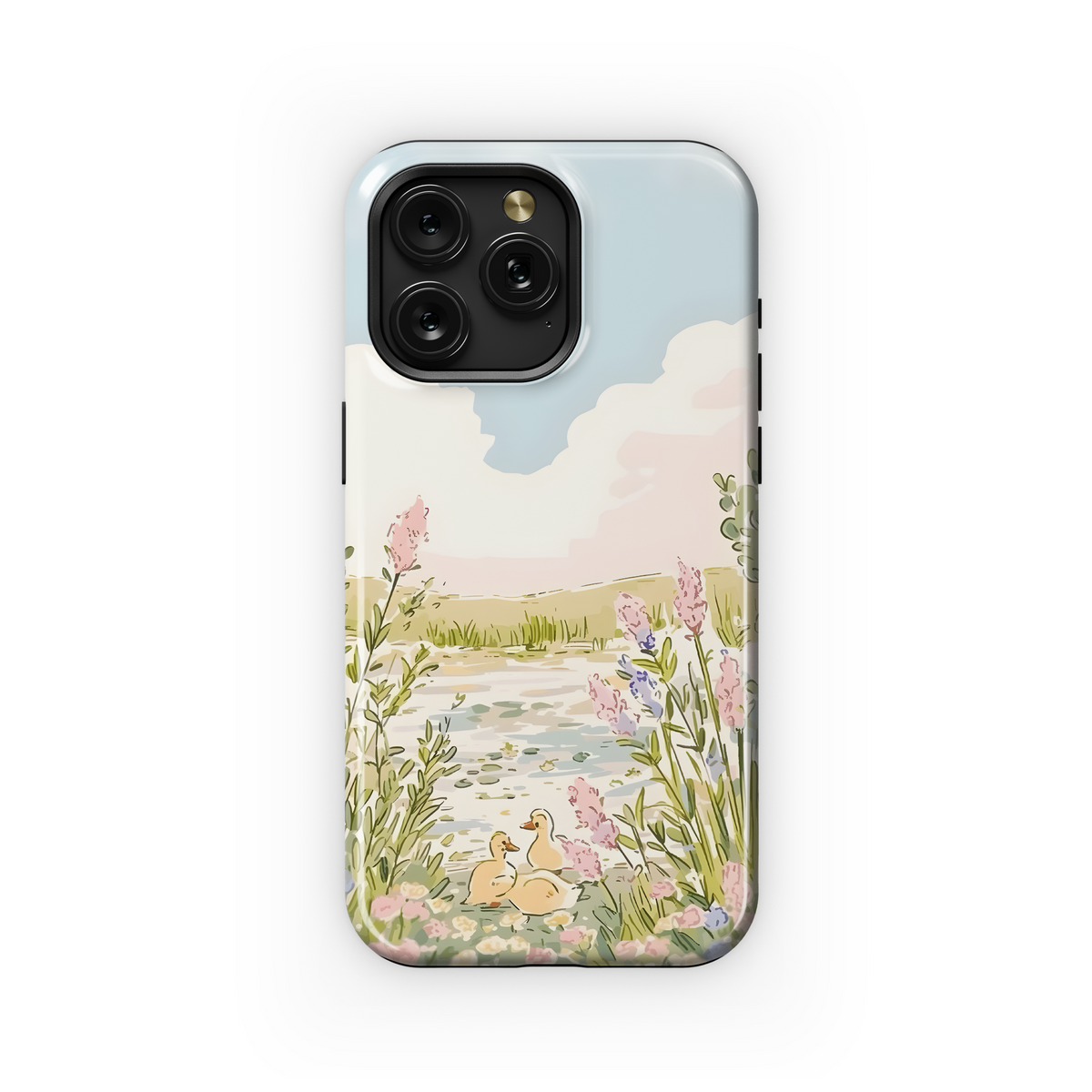 Pretty Duck Pond Scene
 Phone Case iPhone Samsung Cover Pixel 4166 - Image 1