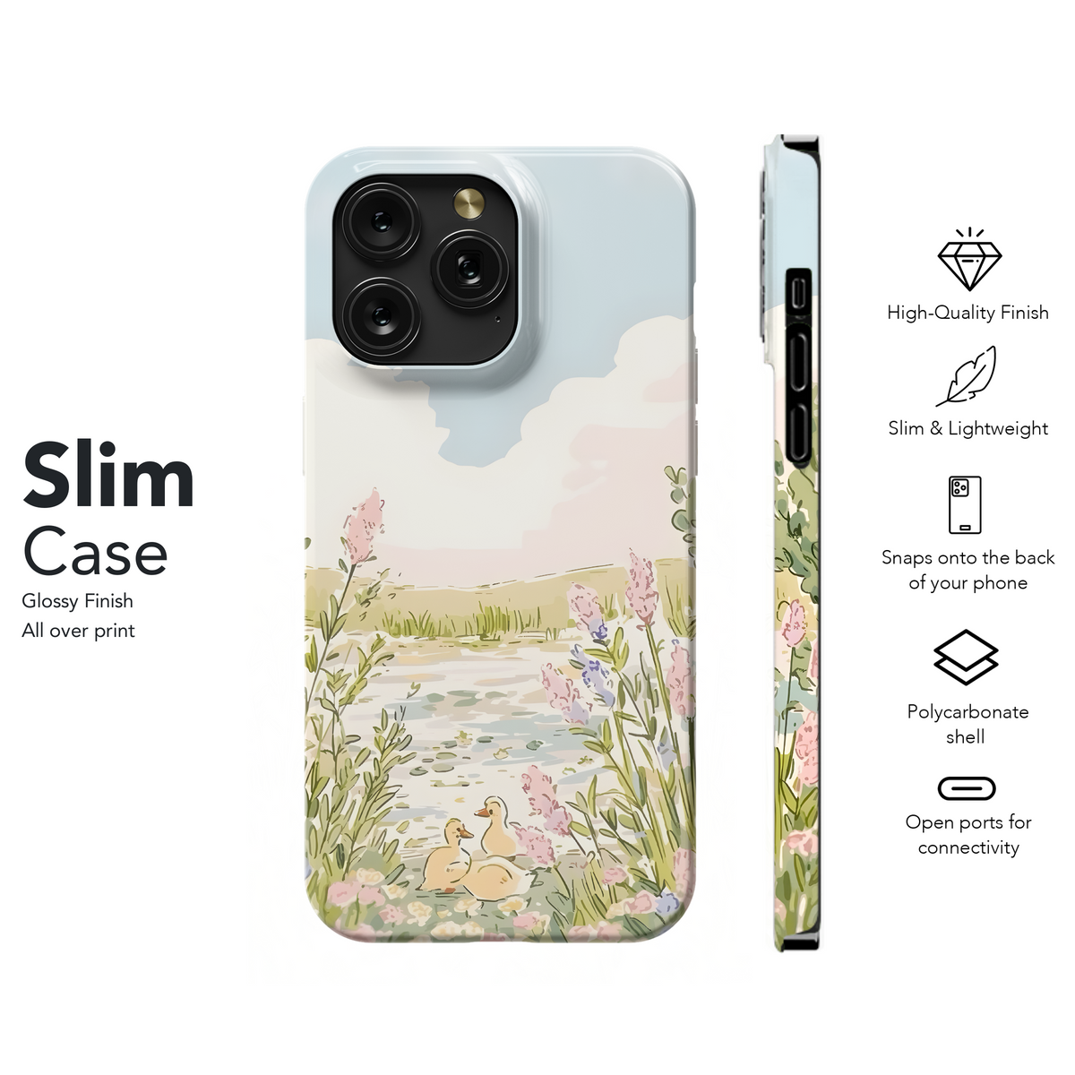 Pretty Duck Pond Scene
 Phone Case iPhone Samsung Cover Pixel 4166 - Image 7