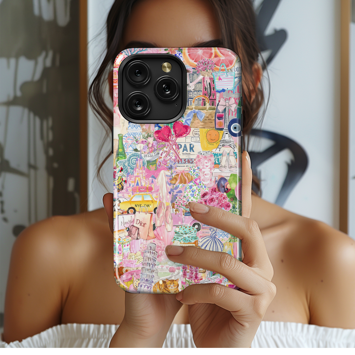 Pretty Pink Collage
 Phone Case iPhone Samsung Cover Pixel 4187 - Image 2