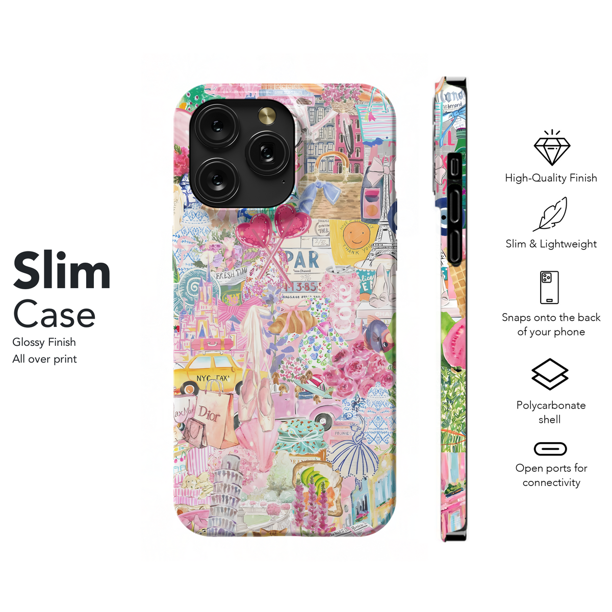 Pretty Pink Collage
 Phone Case iPhone Samsung Cover Pixel 4187 - Image 7