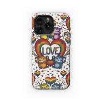 Pride Love Sloth Pattern Phone Case iPhone Samsung Cover Pixel 5200 - Image 1