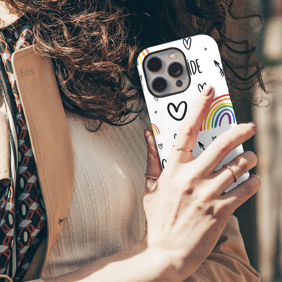 Pride Month Hearts LGBT Rainbow Phone Case iPhone Samsung Cover Pixel 3857 - Image 5