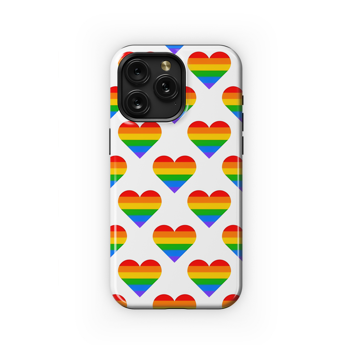 Pride Rainbow Geometric Heart Phone Case iPhone Samsung Cover Pixel 3862 - Image 1