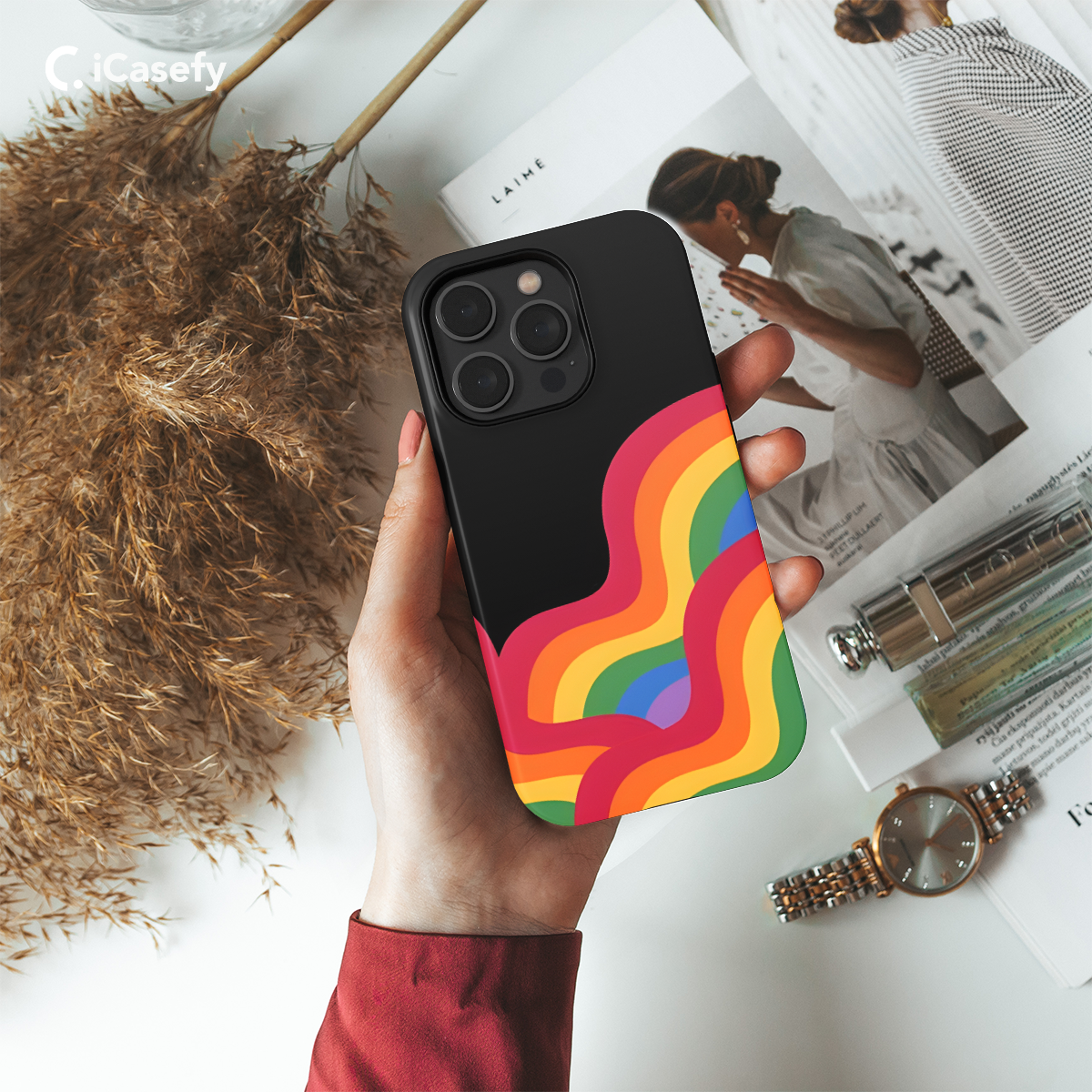 Pride Rainbow Phone Case iPhone Samsung Cover Pixel 1668 - Image 2