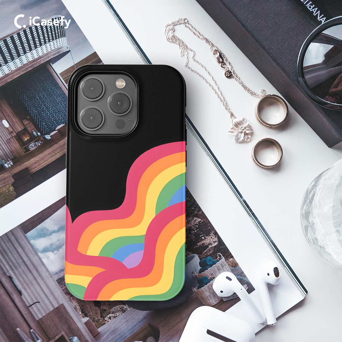 Pride Rainbow Phone Case iPhone Samsung Cover Pixel 1668 - Image 3