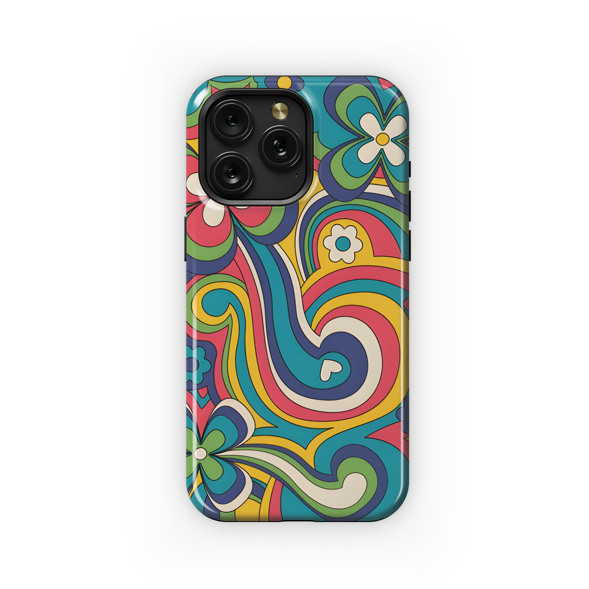 Psychedelic Floral Phone Case iPhone Samsung Cover Pixel 2854 - Image 1