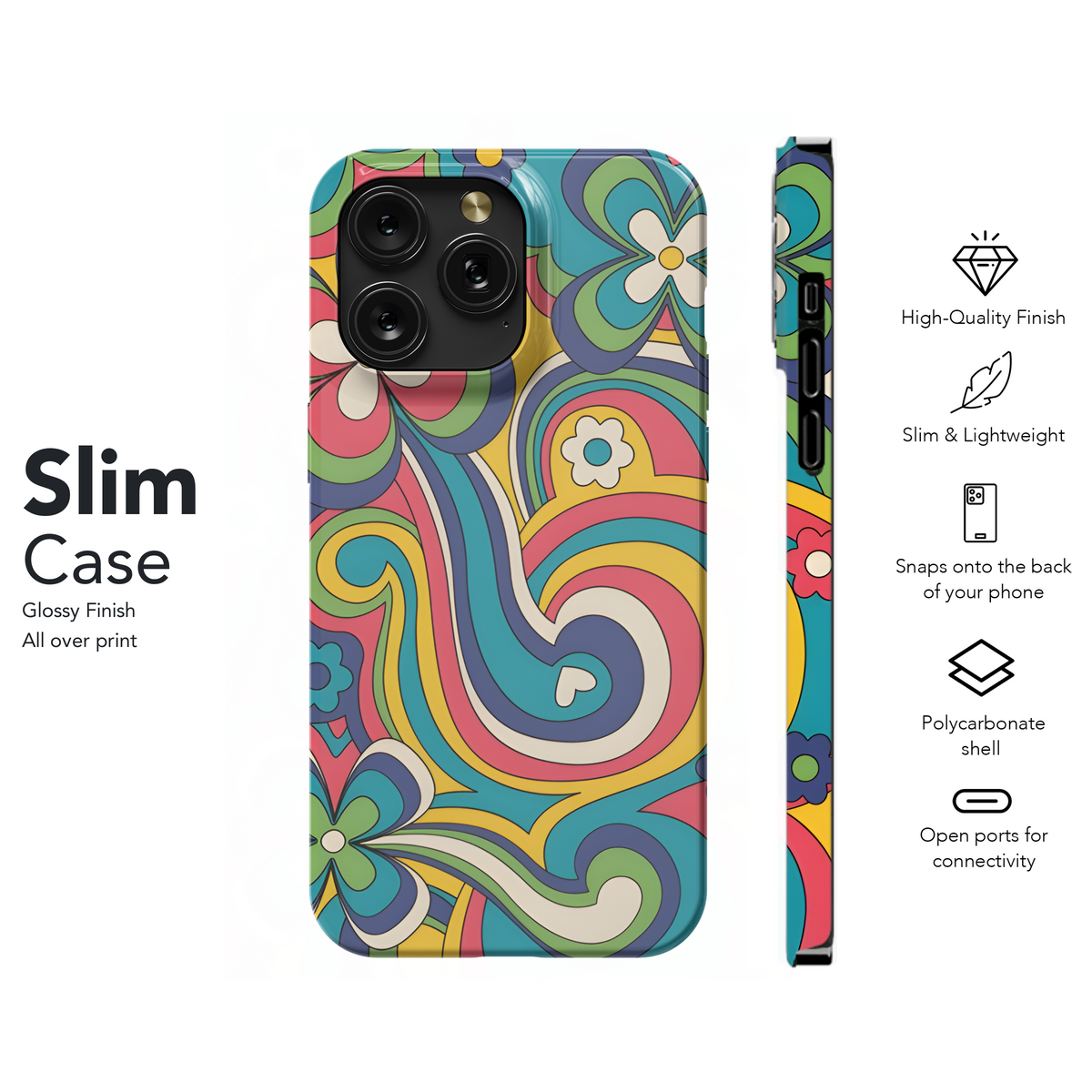 Psychedelic Floral Phone Case iPhone Samsung Cover Pixel 2854 - Image 7