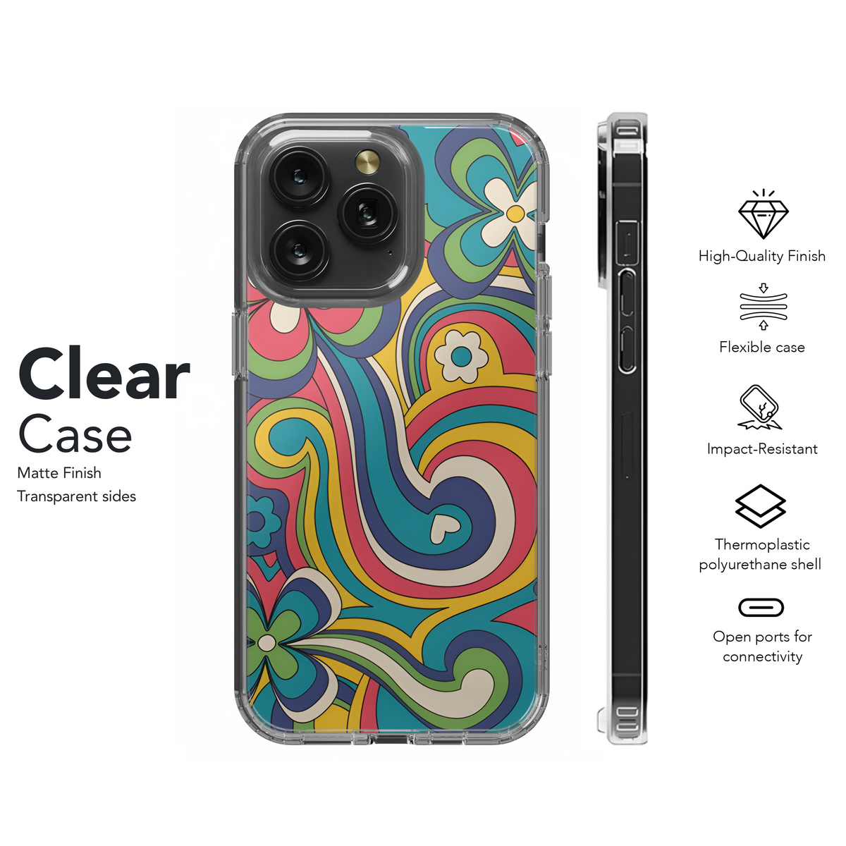 Psychedelic Floral Phone Case iPhone Samsung Cover Pixel 2854 - Image 8