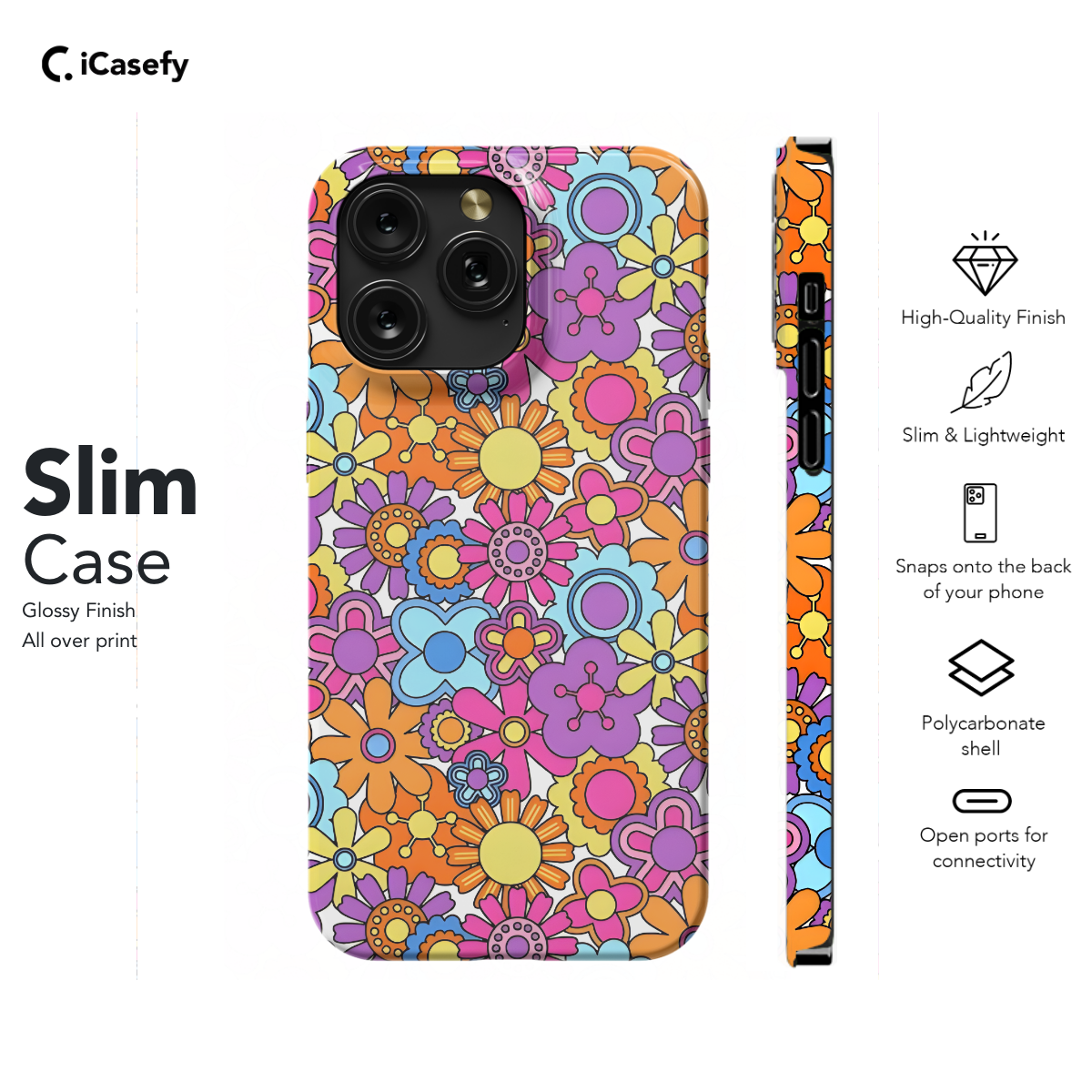 Psychedelic Groovy Floral Phone Case iPhone Samsung Cover Pixel 1107 - Image 6