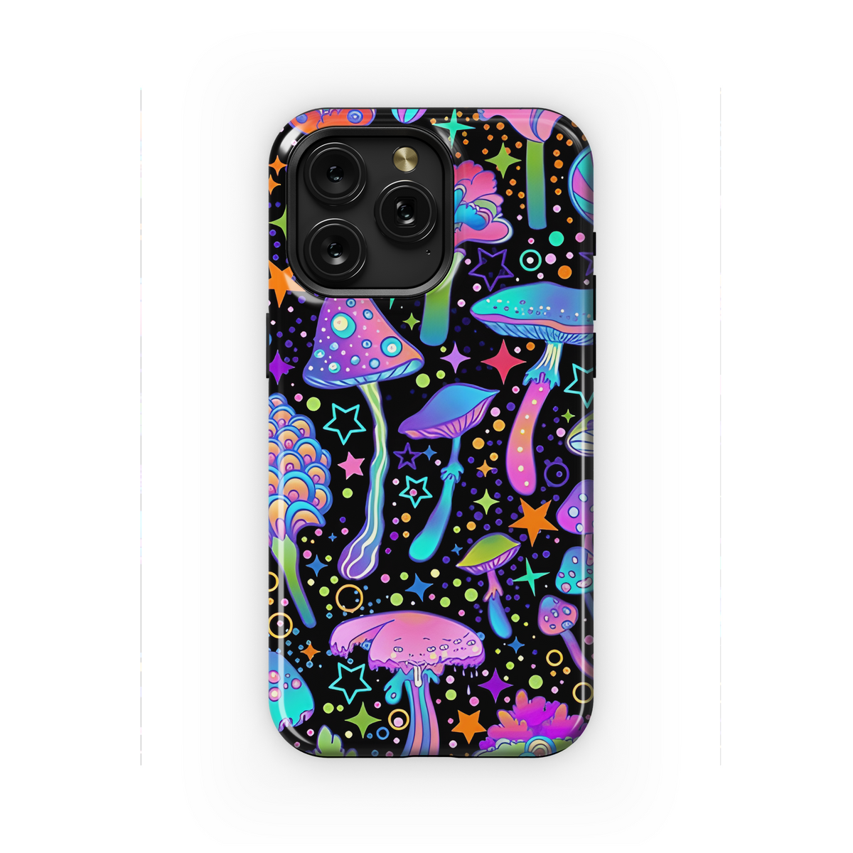 Psychedelic Mushroom Star Pattern Phone Case iPhone Samsung Cover Pixel 2171 - Image 1