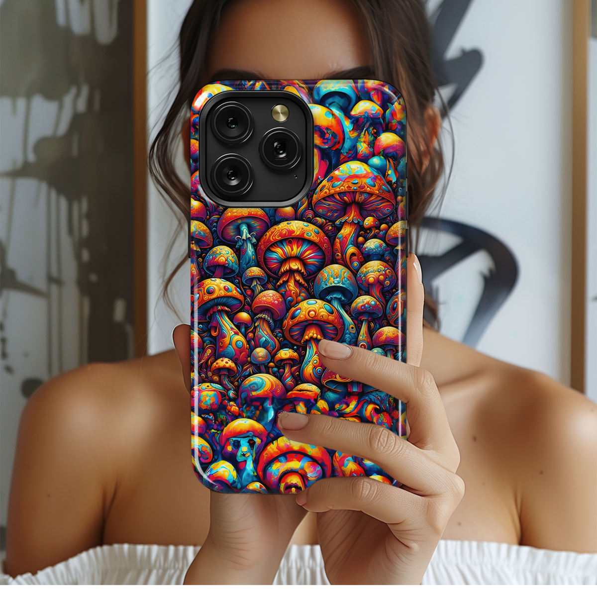 Psychedelic Mushrooms Phone Case iPhone Samsung Cover Pixel 3542 - Image 2