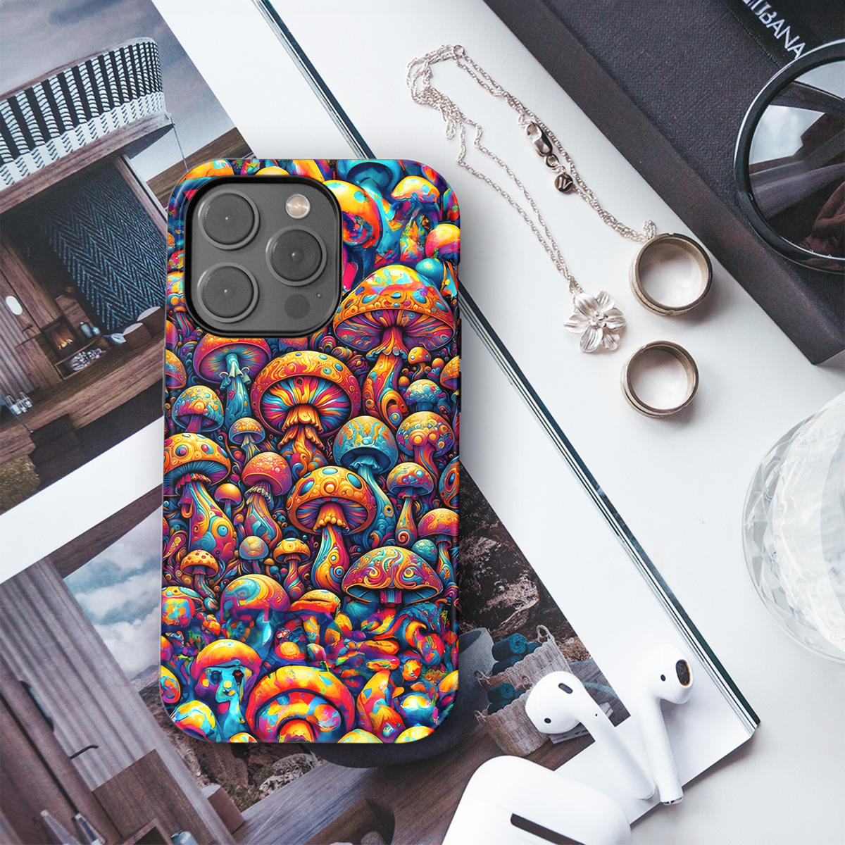 Psychedelic Mushrooms Phone Case iPhone Samsung Cover Pixel 3542 - Image 3