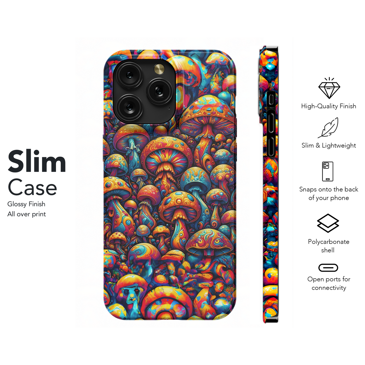 Psychedelic Mushrooms Phone Case iPhone Samsung Cover Pixel 3542 - Image 7