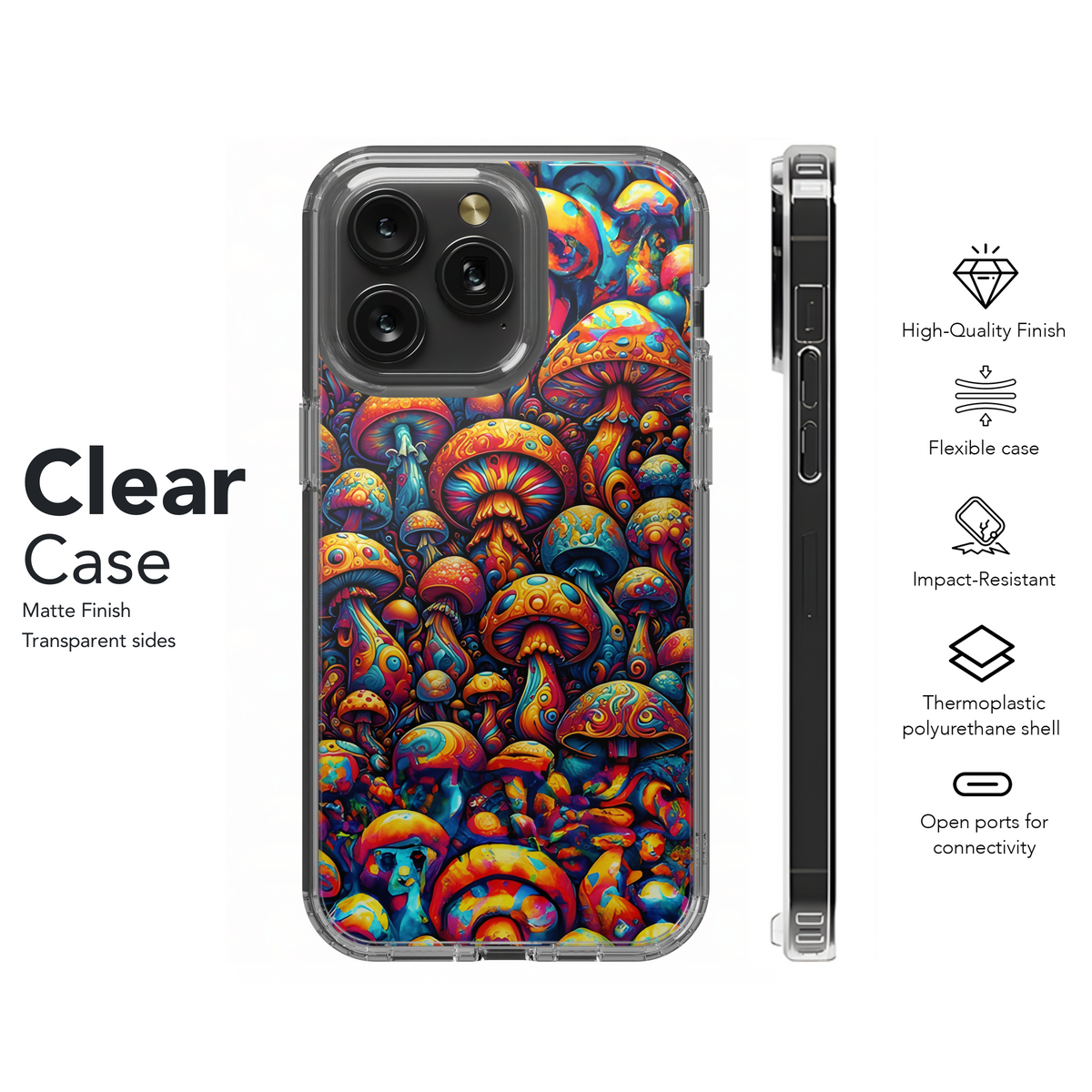 Psychedelic Mushrooms Phone Case iPhone Samsung Cover Pixel 3542 - Image 8