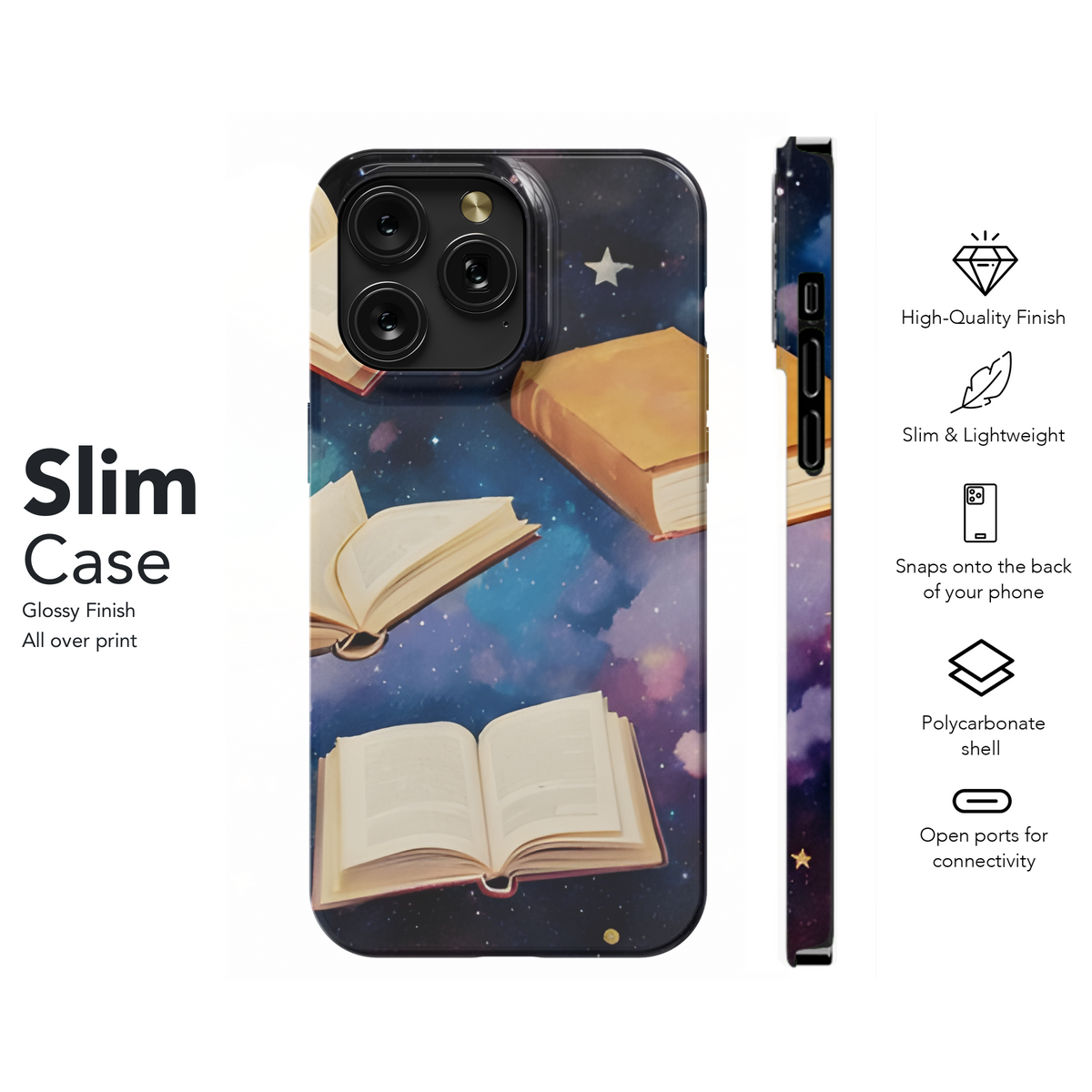 Psychedelic Watercolor Books Imaginary Starry Sky Phone Case iPhone Samsung Cover Pixel 3766 - Image 7