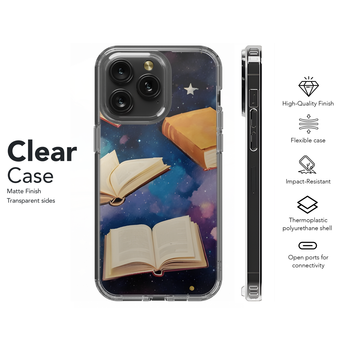 Psychedelic Watercolor Books Imaginary Starry Sky Phone Case iPhone Samsung Cover Pixel 3766 - Image 8