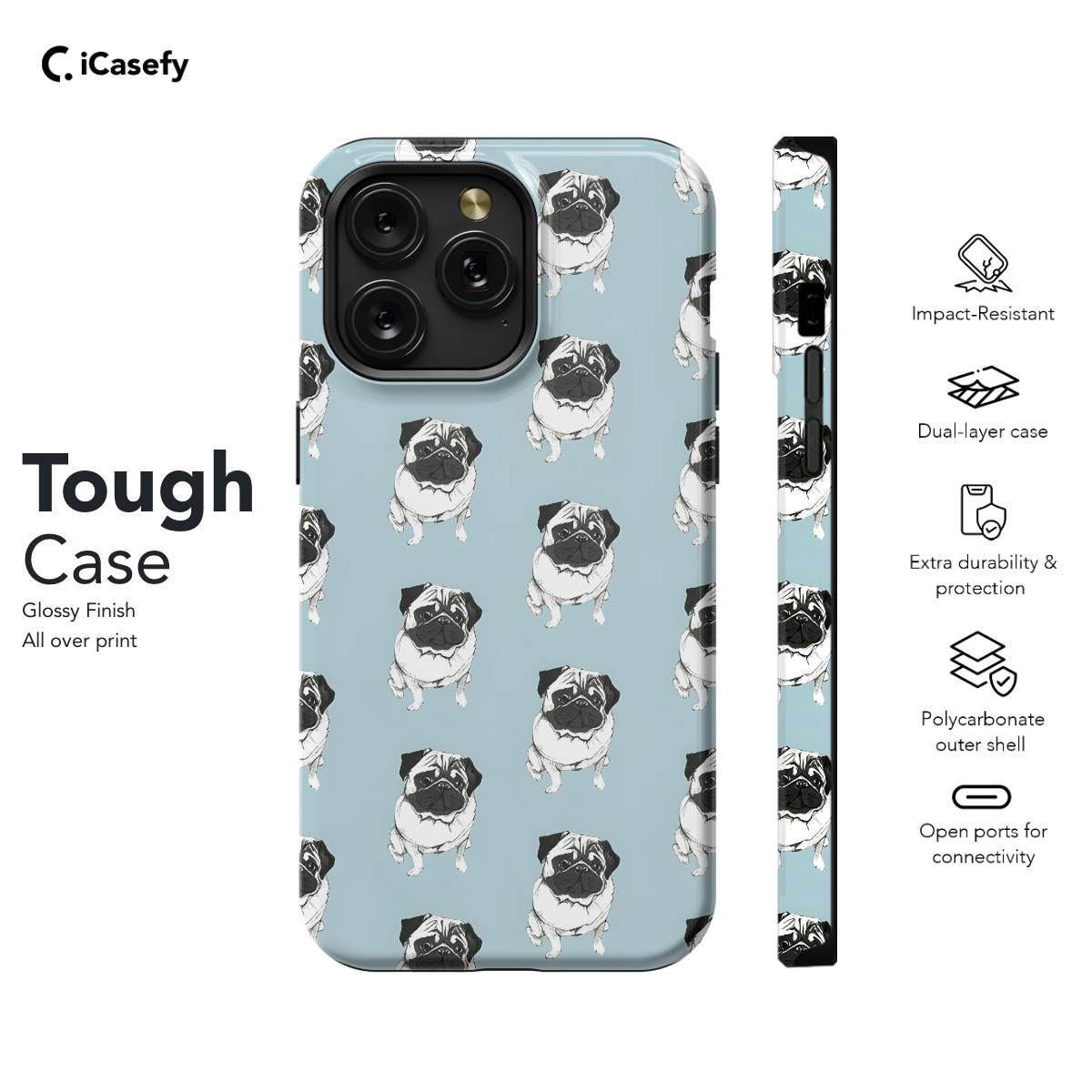 Pug Dog Phone Case iPhone Samsung Pixel & More 218 - Image 5