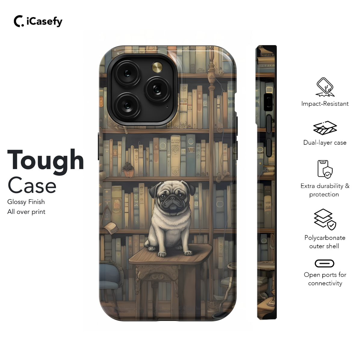 Pug Dog Phone Case iPhone Samsung Pixel & More 219 - Image 5