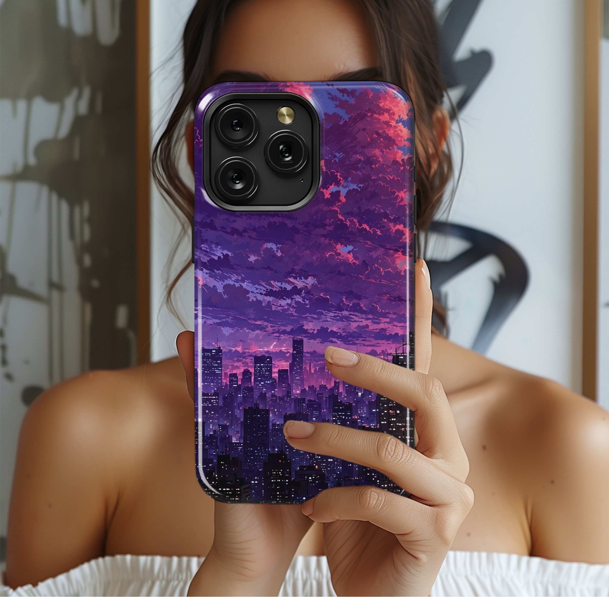 Purple City Sunset
 Phone Case iPhone Samsung Cover Pixel 4518 - Image 2