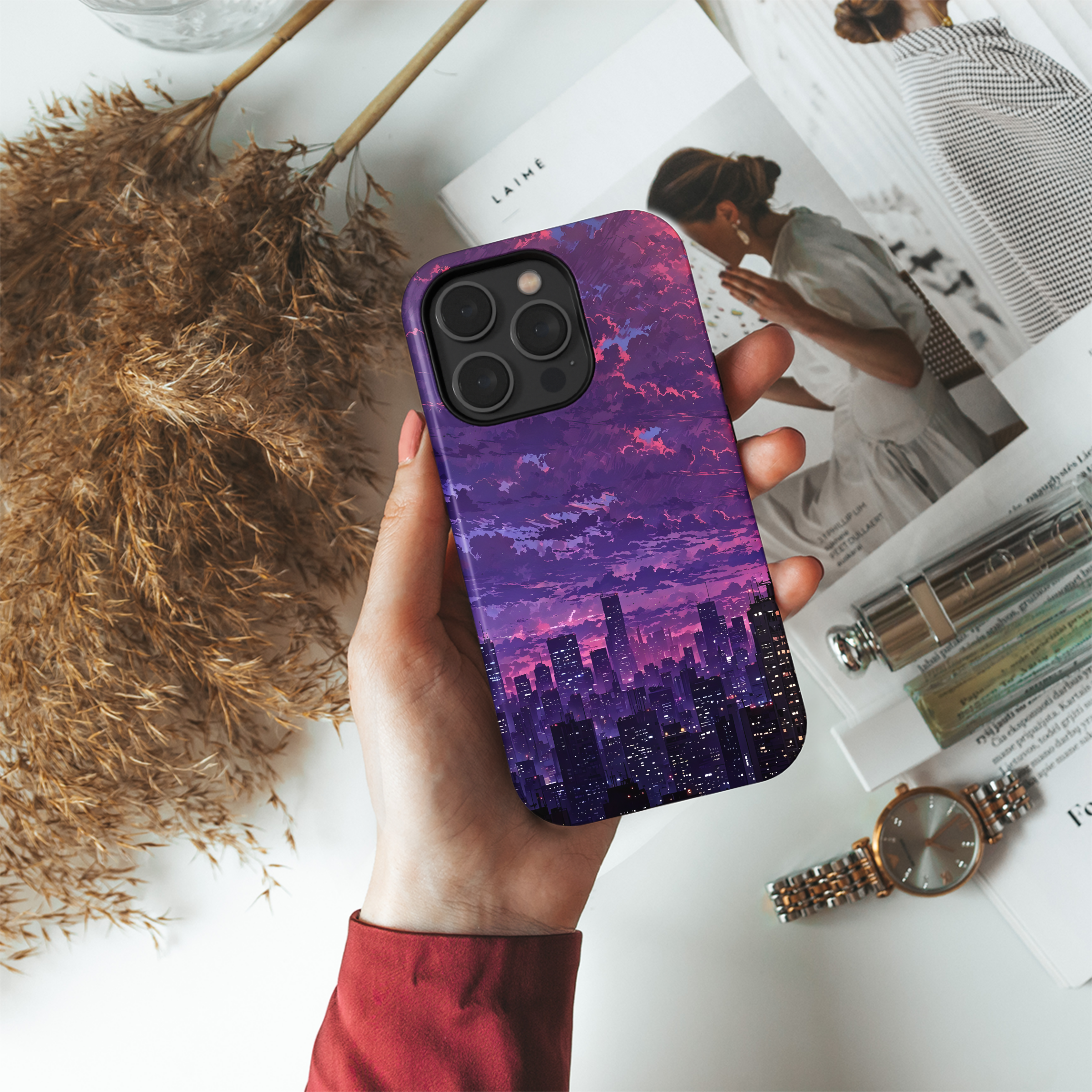 Purple City Sunset
 Phone Case iPhone Samsung Cover Pixel 4518 - Image 4