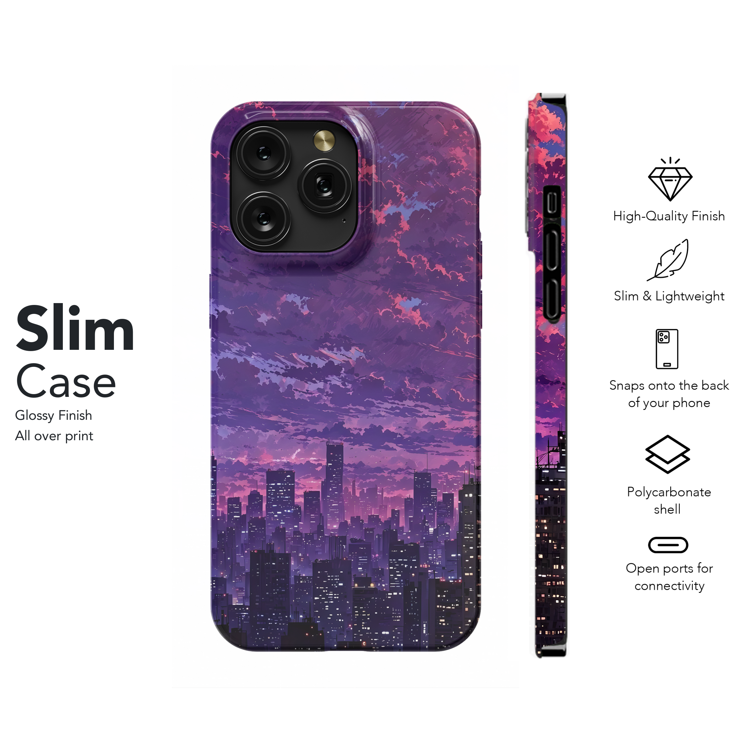 Purple City Sunset
 Phone Case iPhone Samsung Cover Pixel 4518 - Image 7