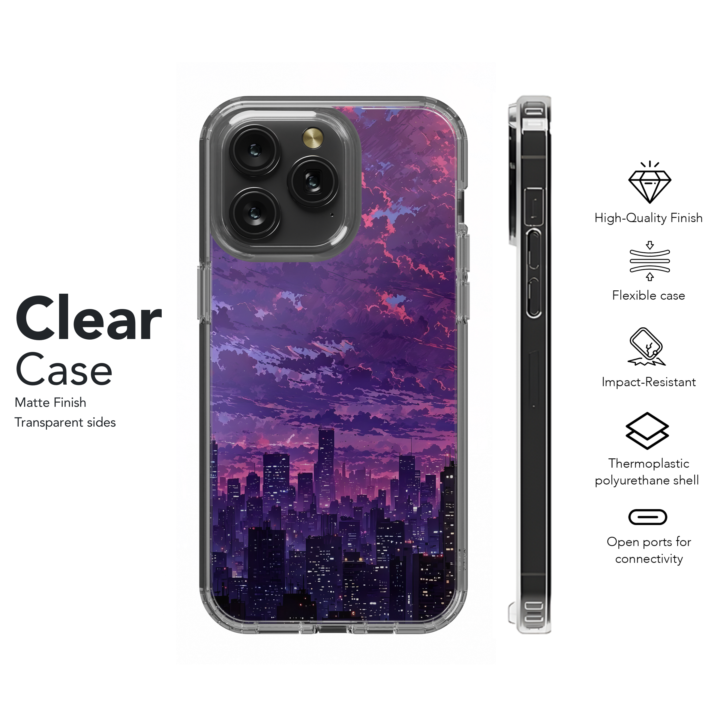 Purple City Sunset
 Phone Case iPhone Samsung Cover Pixel 4518 - Image 8