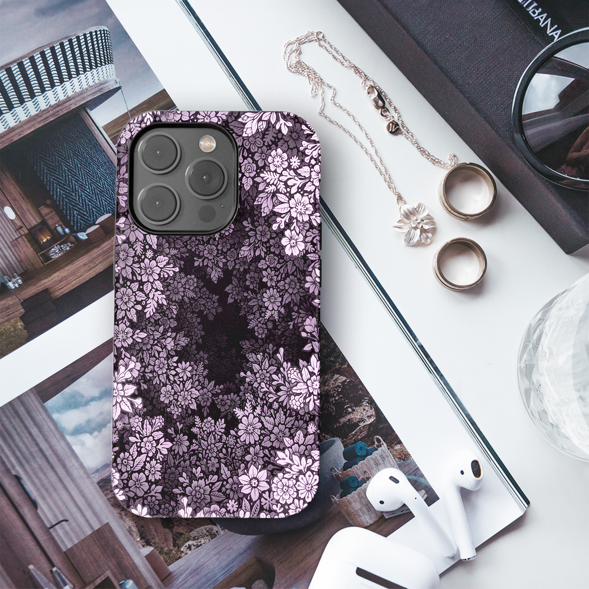 Purple Floral Vortex
 Phone Case iPhone Samsung Cover Pixel 4202 - Image 3