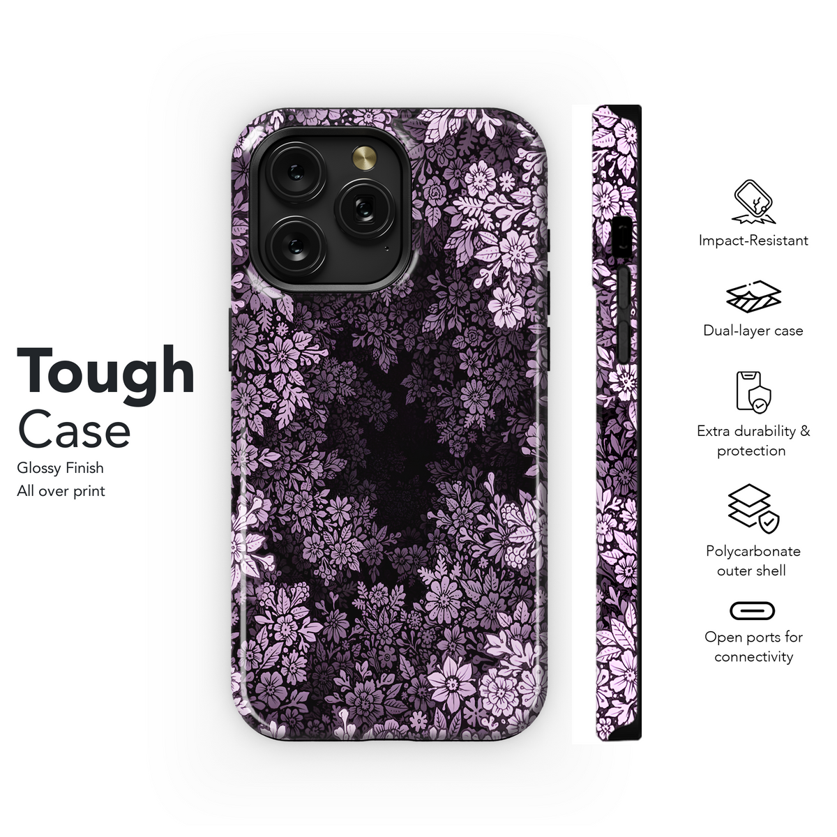 Purple Floral Vortex
 Phone Case iPhone Samsung Cover Pixel 4202 - Image 6