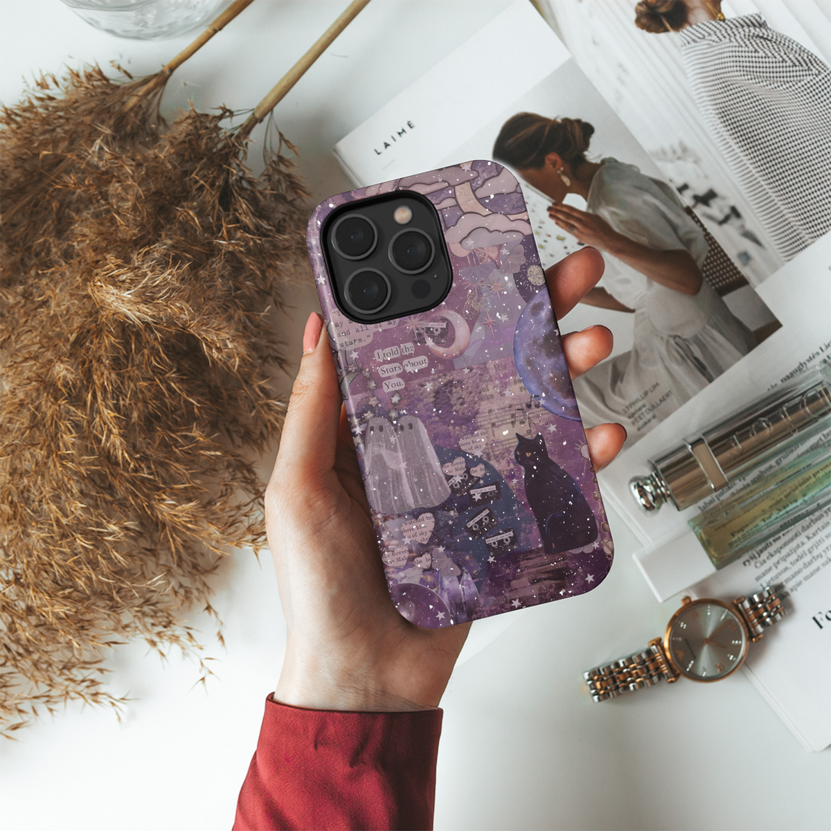 Purple Galaxy Dreams
 Phone Case iPhone Samsung Cover Pixel 4198 - Image 4