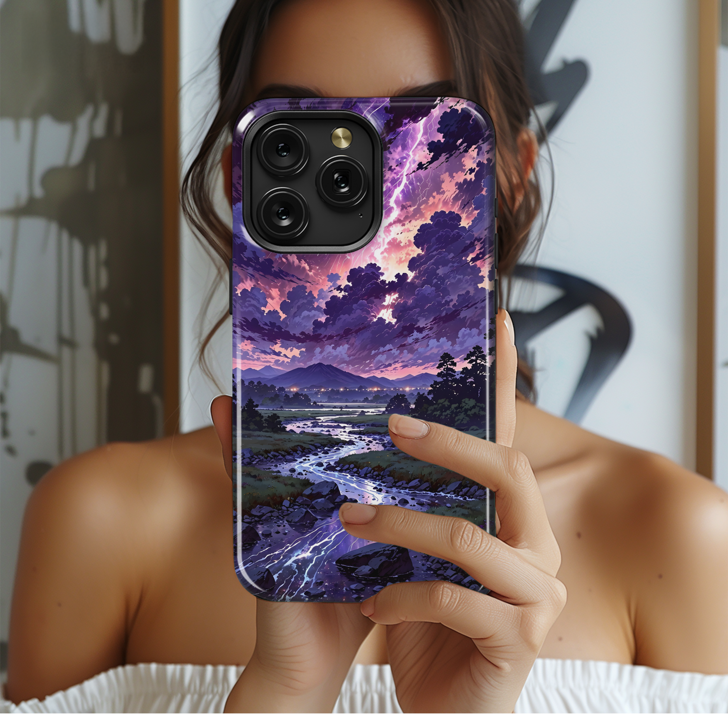 Purple Sky River Dreamscape
 Phone Case iPhone Samsung Cover Pixel 4515 - Image 2