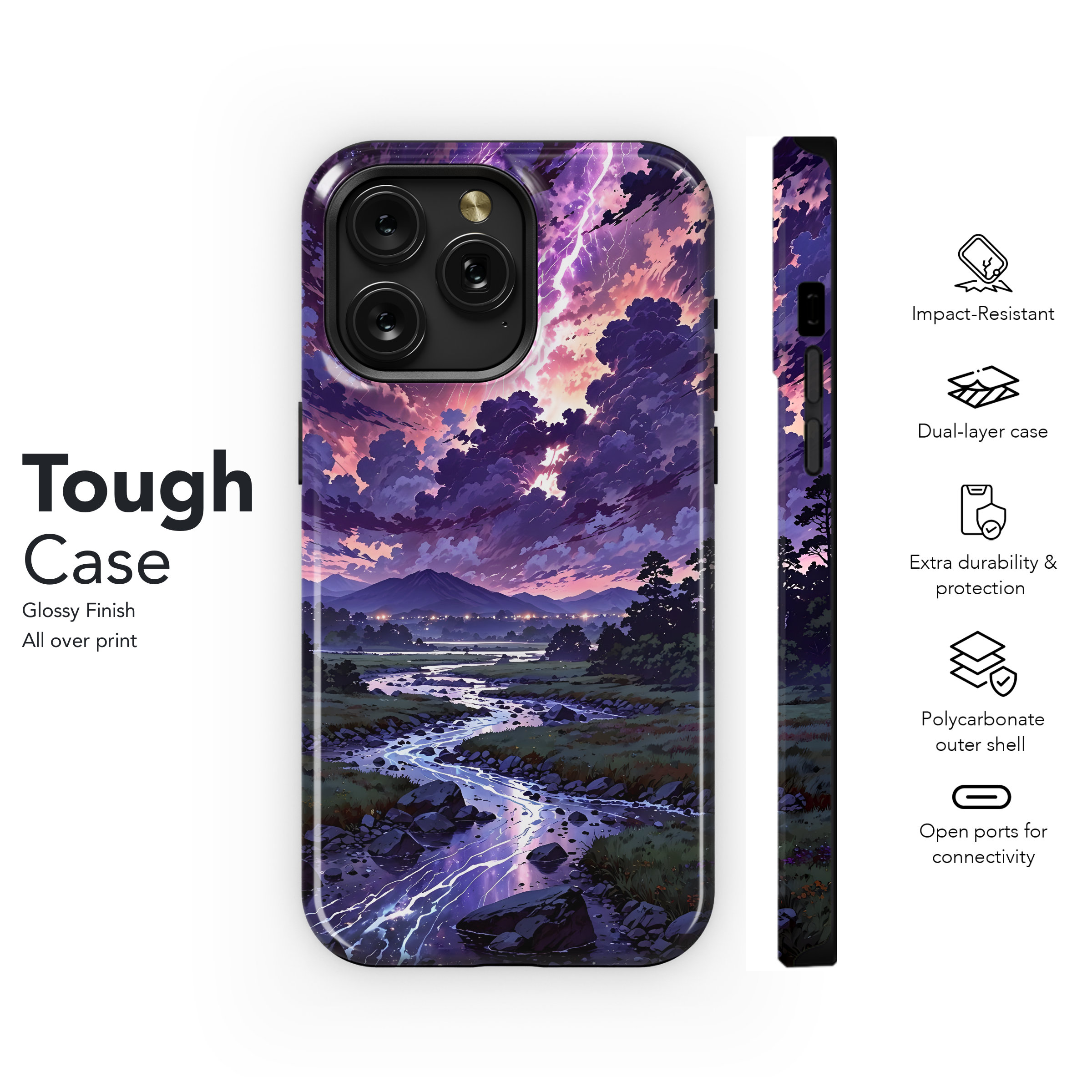 Purple Sky River Dreamscape
 Phone Case iPhone Samsung Cover Pixel 4515 - Image 6