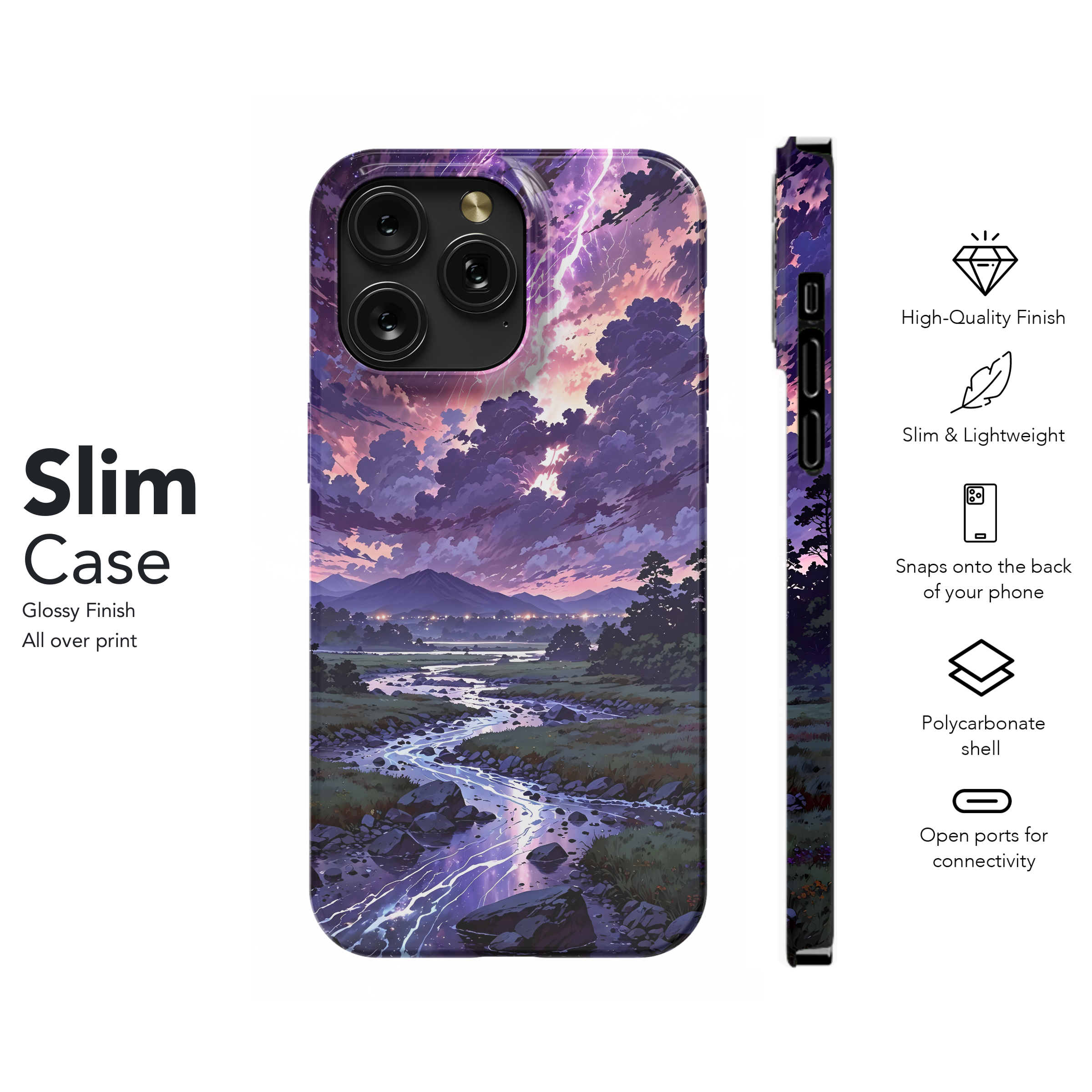 Purple Sky River Dreamscape
 Phone Case iPhone Samsung Cover Pixel 4515 - Image 7