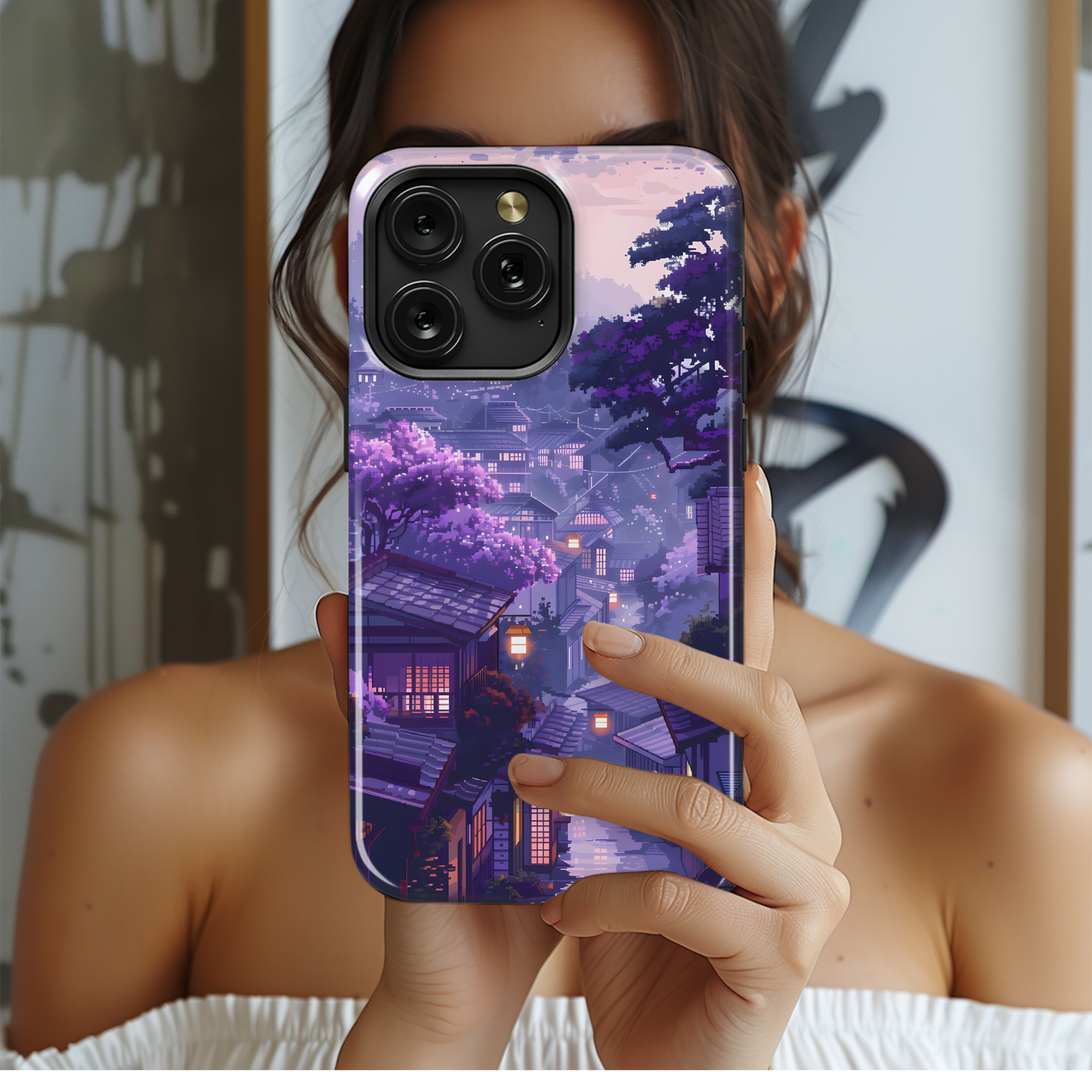 Purple Twilight Town
 Phone Case iPhone Samsung Cover Pixel 4485 - Image 2