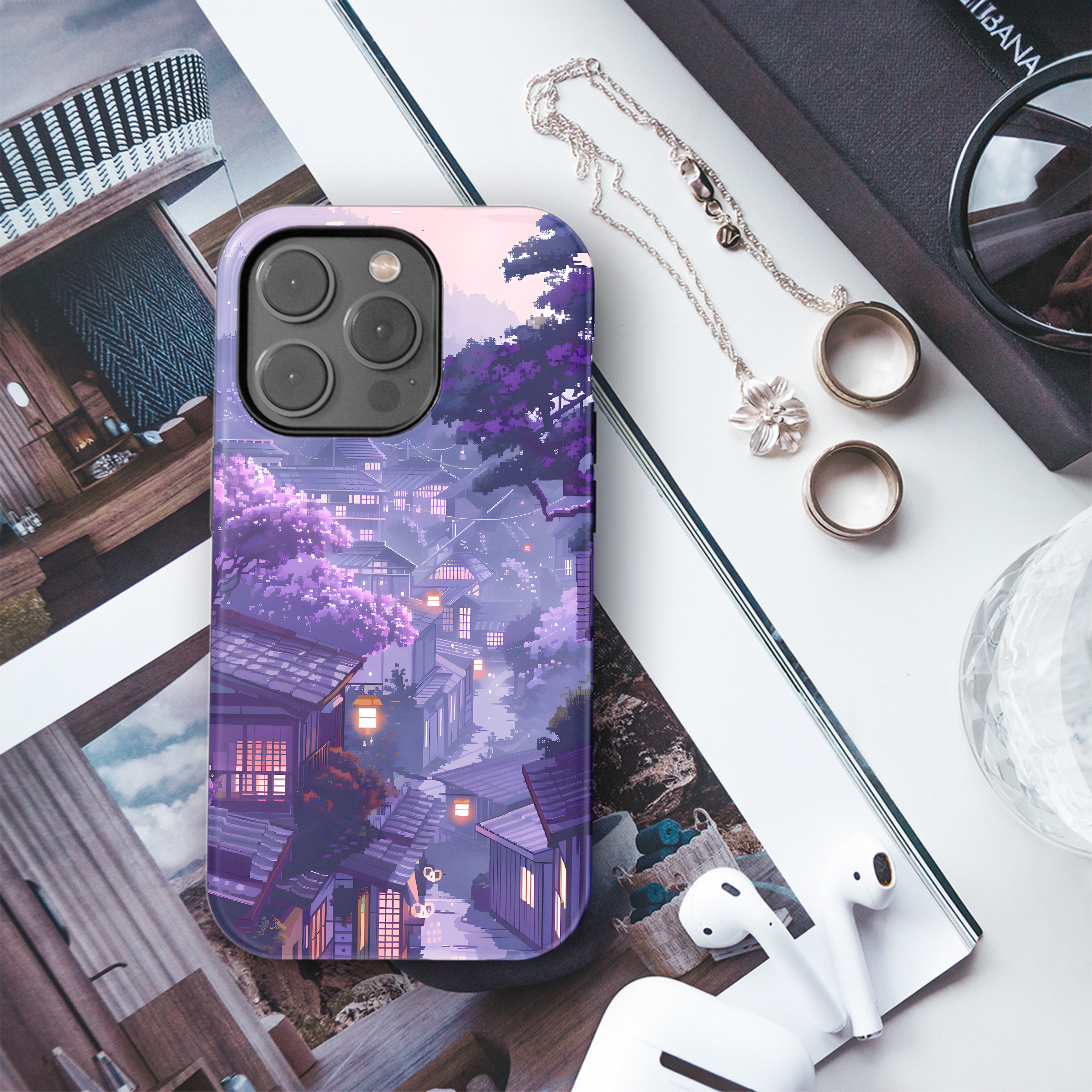 Purple Twilight Town
 Phone Case iPhone Samsung Cover Pixel 4485 - Image 3