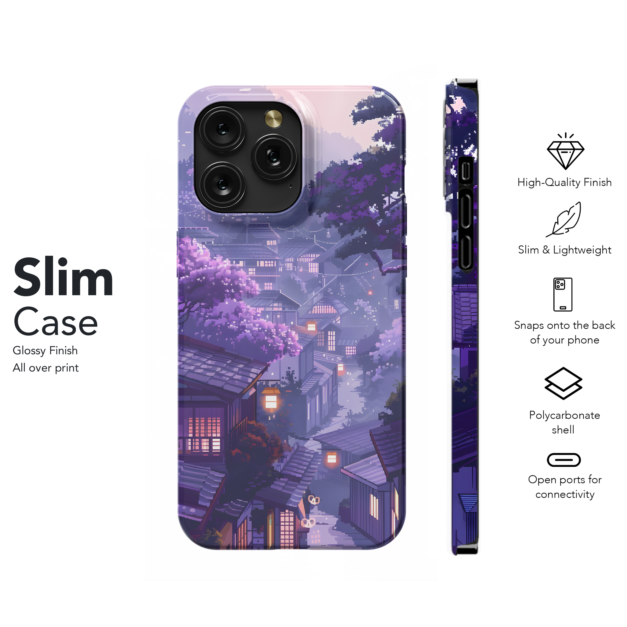 Purple Twilight Town
 Phone Case iPhone Samsung Cover Pixel 4485 - Image 7