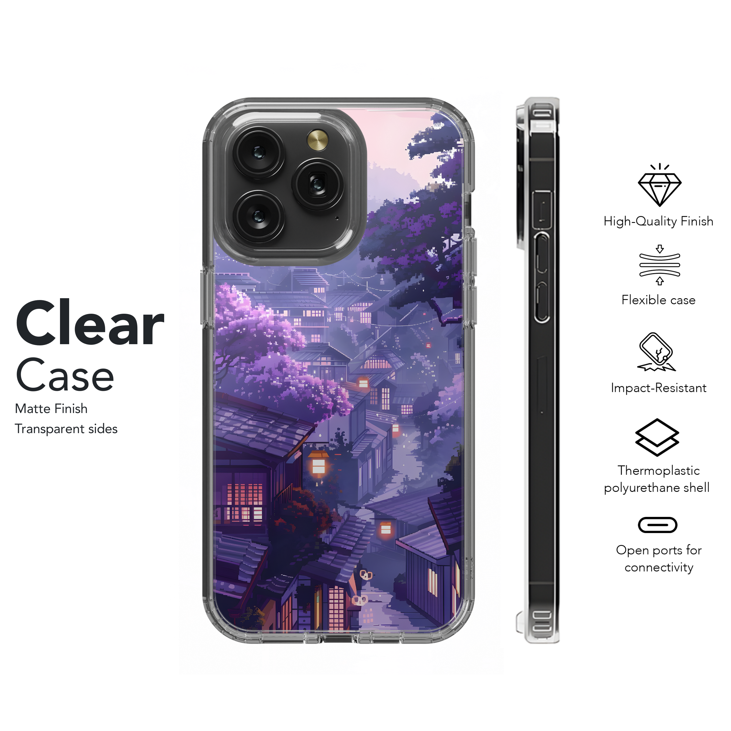 Purple Twilight Town
 Phone Case iPhone Samsung Cover Pixel 4485 - Image 8