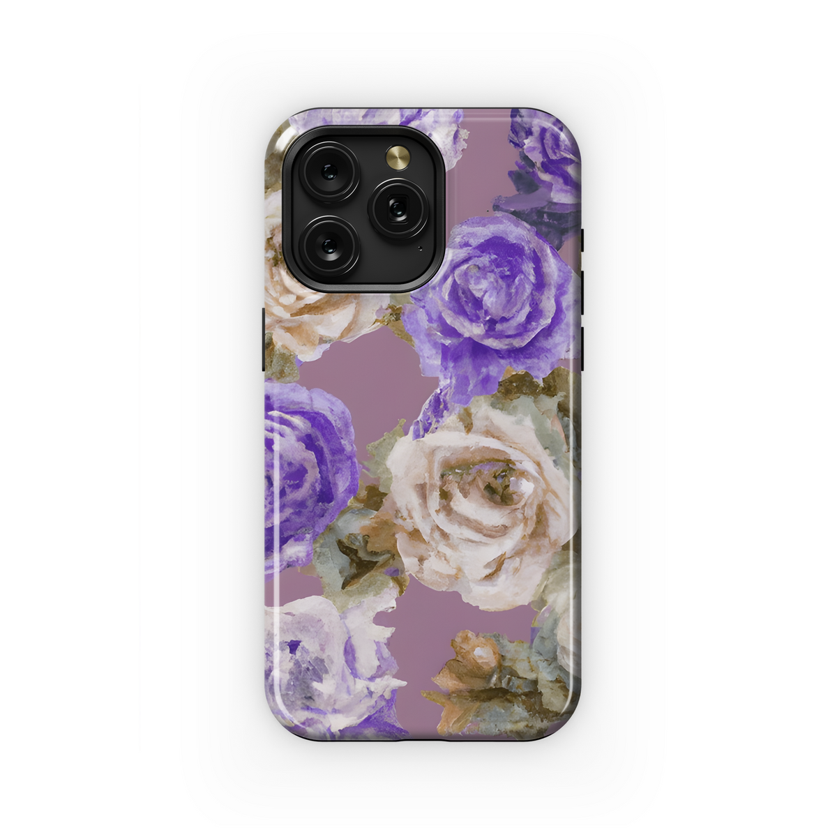 Purple Vintage Roses Phone Case iPhone Samsung Cover Pixel 3281 - Image 1