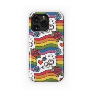 Rainbow Floral Love Pattern Phone Case iPhone Samsung Cover Pixel 5199 - Image 1