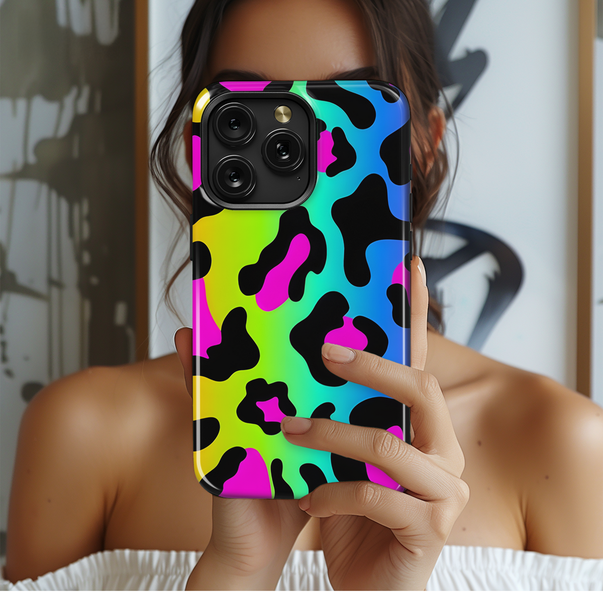 Rainbow Leopard Phone Case iPhone Samsung Cover Pixel 3860 - Image 2