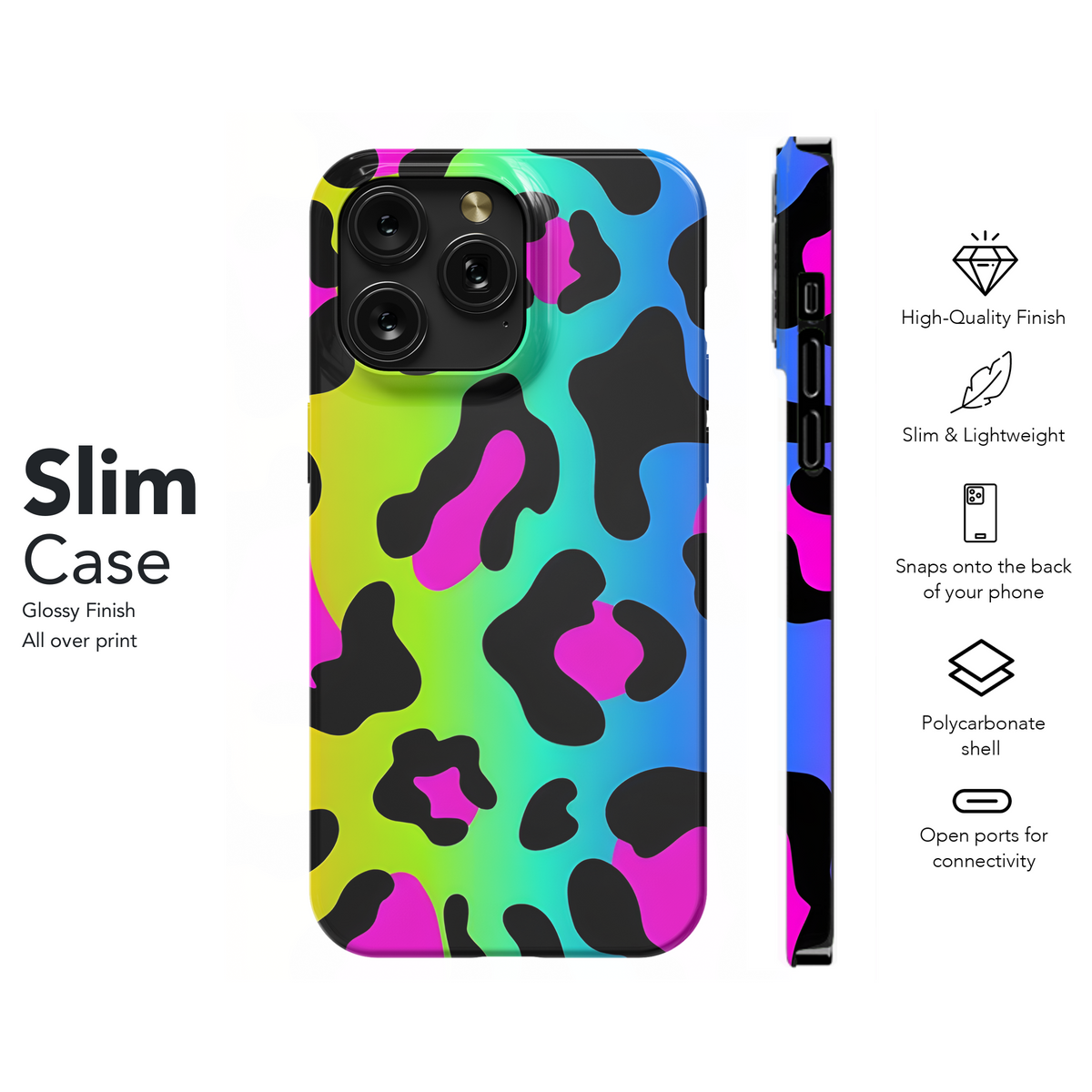 Rainbow Leopard Phone Case iPhone Samsung Cover Pixel 3860 - Image 7