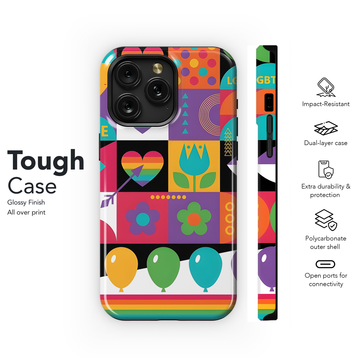 Rainbow LGBT+ Pride Phone Case iPhone Samsung Cover Pixel 3868 - Image 6