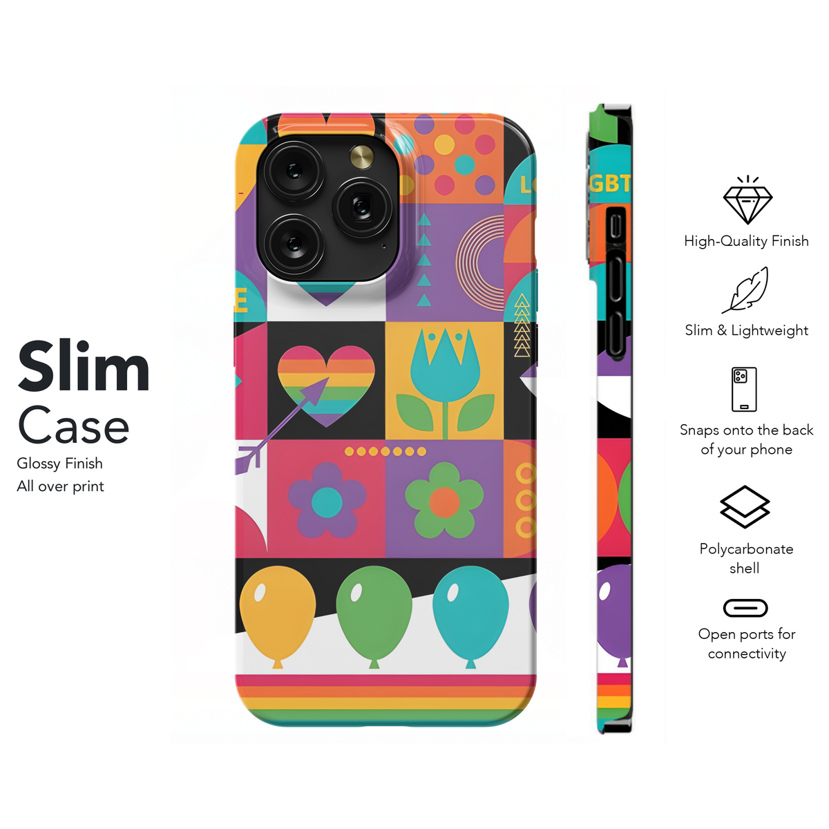 Rainbow LGBT+ Pride Phone Case iPhone Samsung Cover Pixel 3868 - Image 7