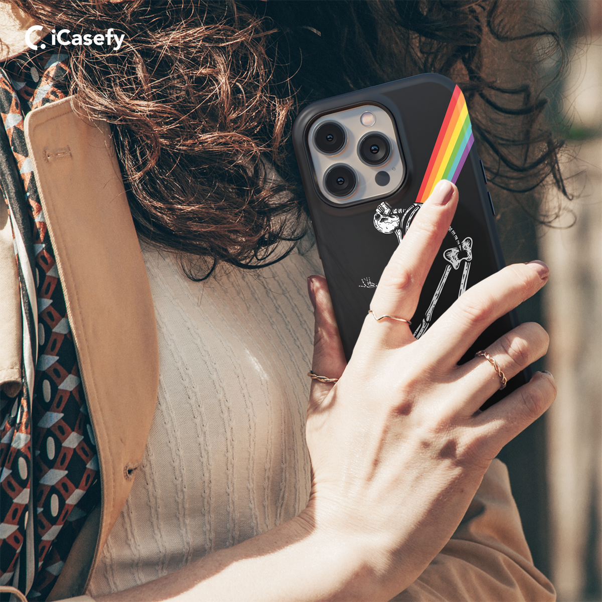 Rainbow LGBT Skeleton Phone Case iPhone Samsung Cover Pixel 1766 - Image 5